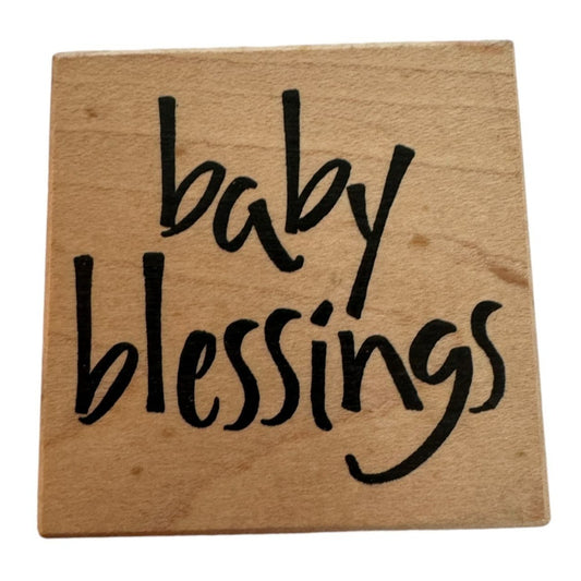 Wordsworth Rubber Stamp Baby Blessings Card Making Words Baby Shower Words