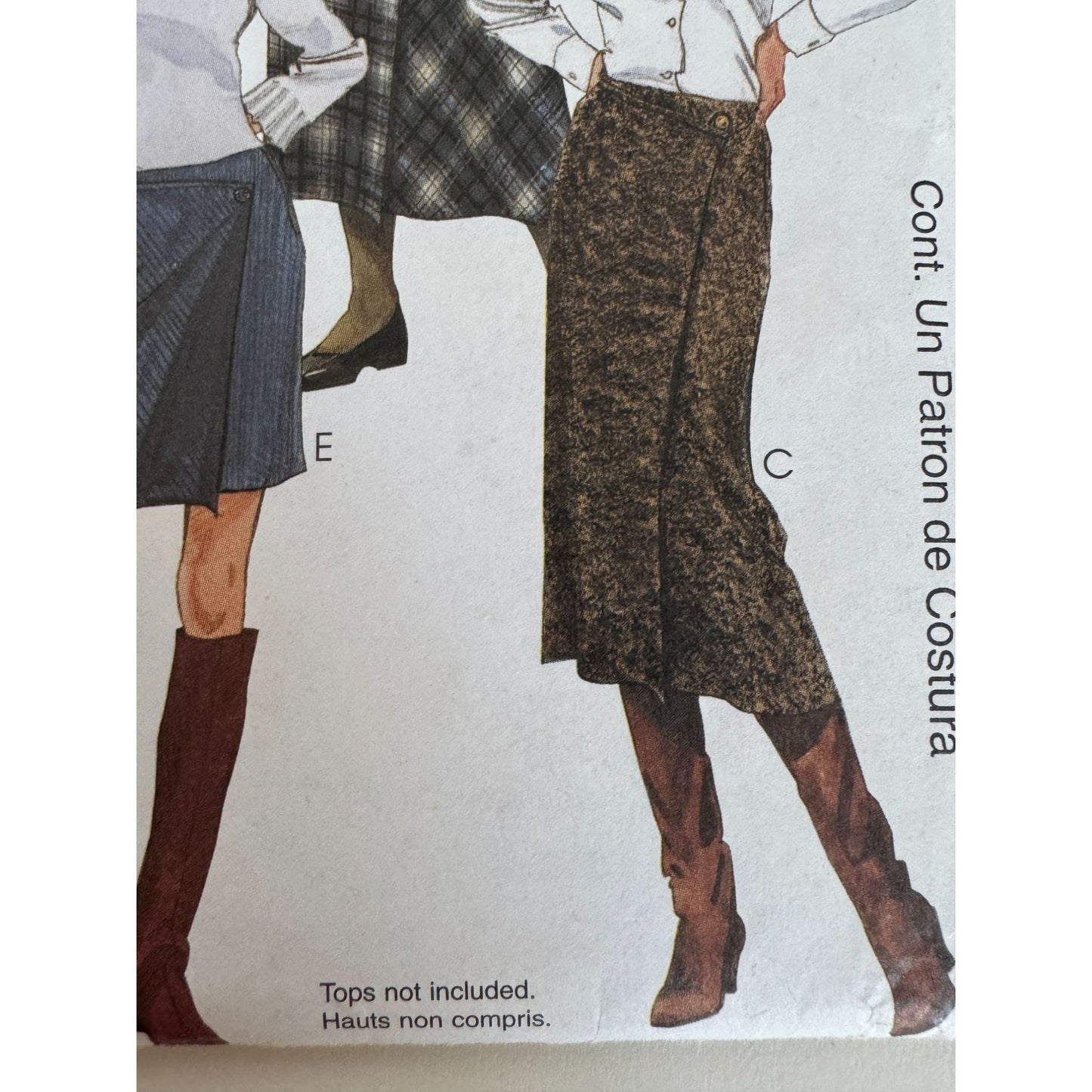 McCalls Sewing Pattern 3398 Mock Wrap Skirts Work Career Easy 12 14 16 18 Uncut