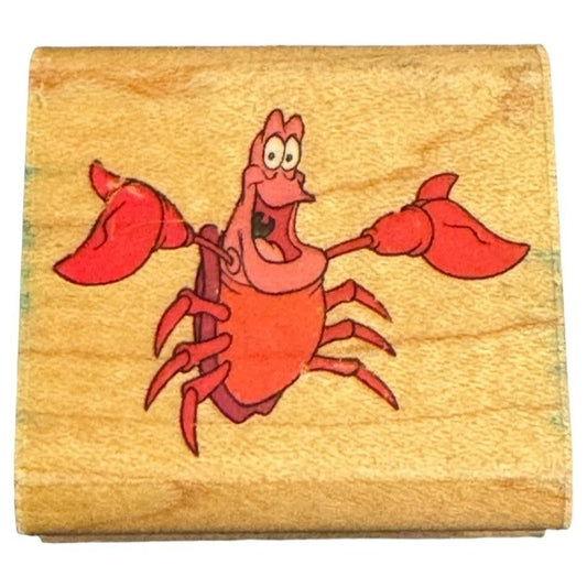 Disney Rubber Stamp Sebastian Crab Little Mermaid Character Rubber Stampede