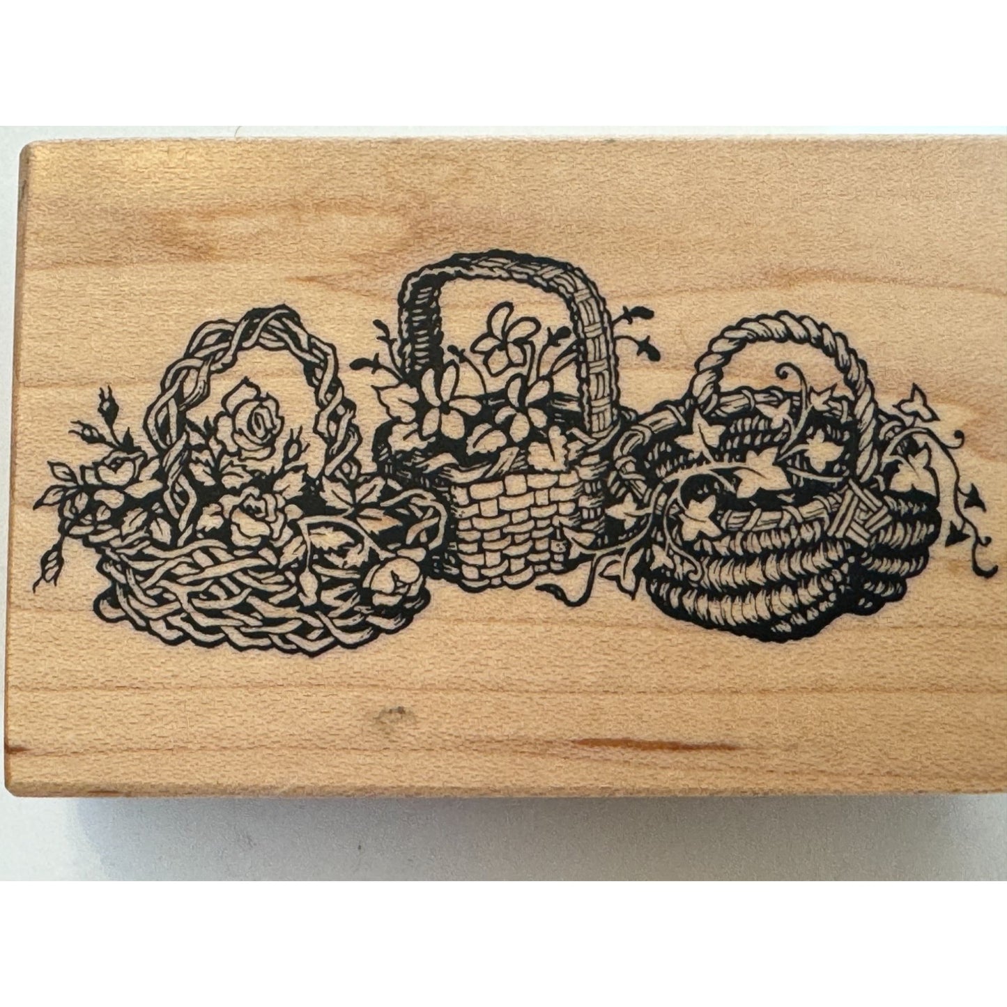 PSX Rubber Stamp Floral Baskets Spring Flowers Ivy Roses Card Making G-1304