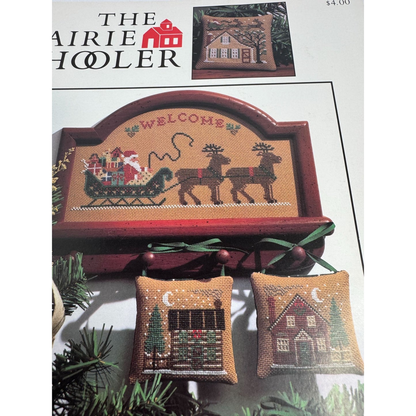 The Prairie Schooler Up On The Housetop Cross Stitch Pattern Book  25 Christmas