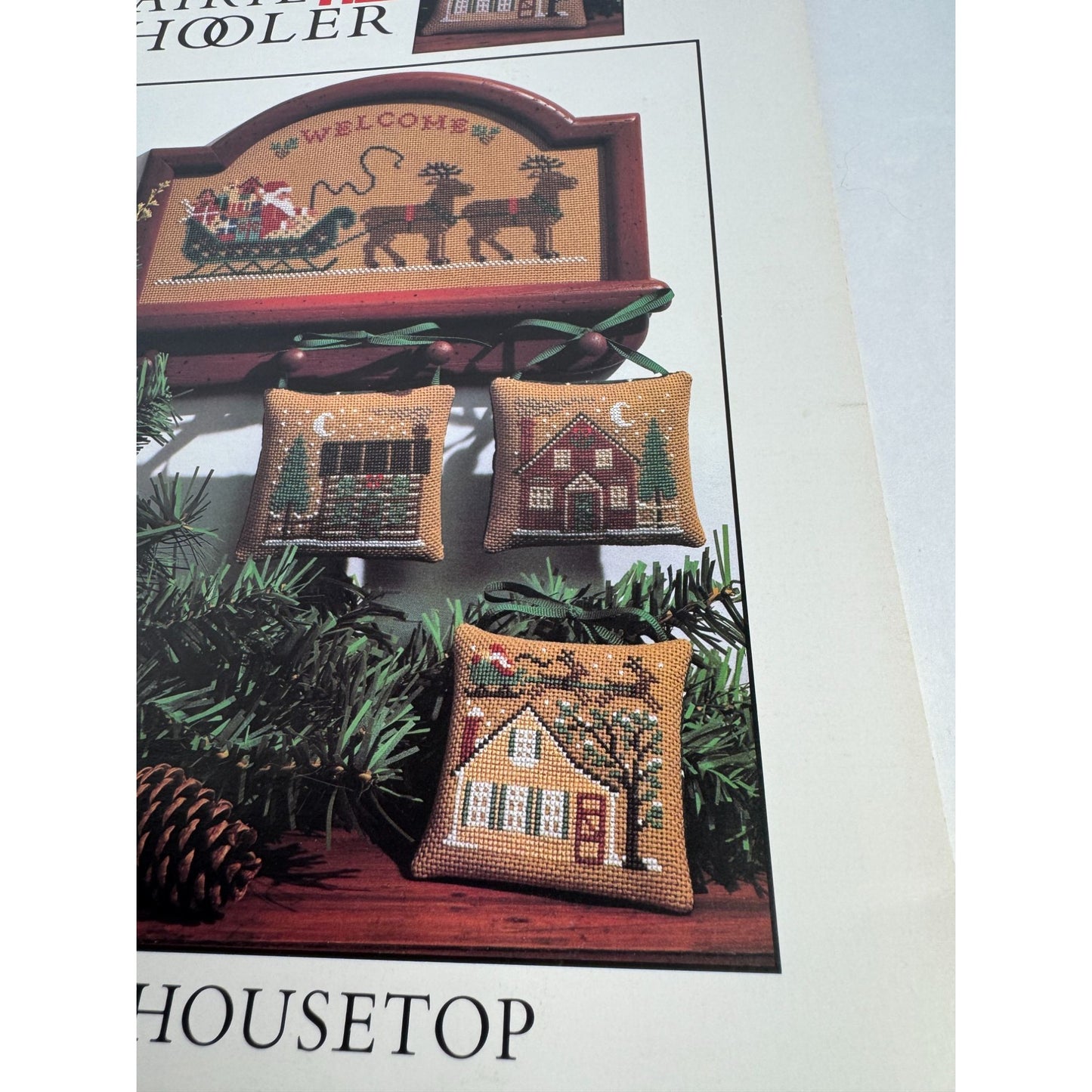 The Prairie Schooler Up On The Housetop Cross Stitch Pattern Book  25 Christmas