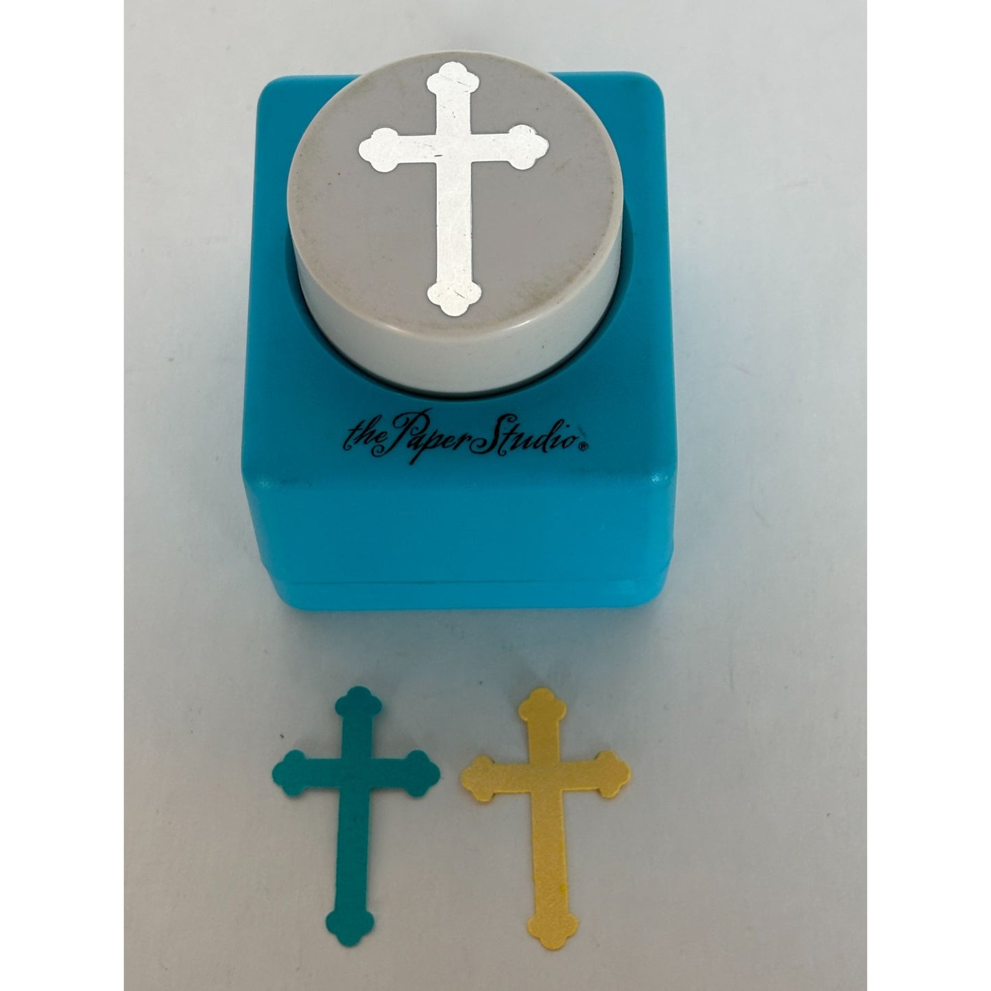 The Paper Studio Paper Punch Cross Christian Religious Card Making Craft 1.5 in