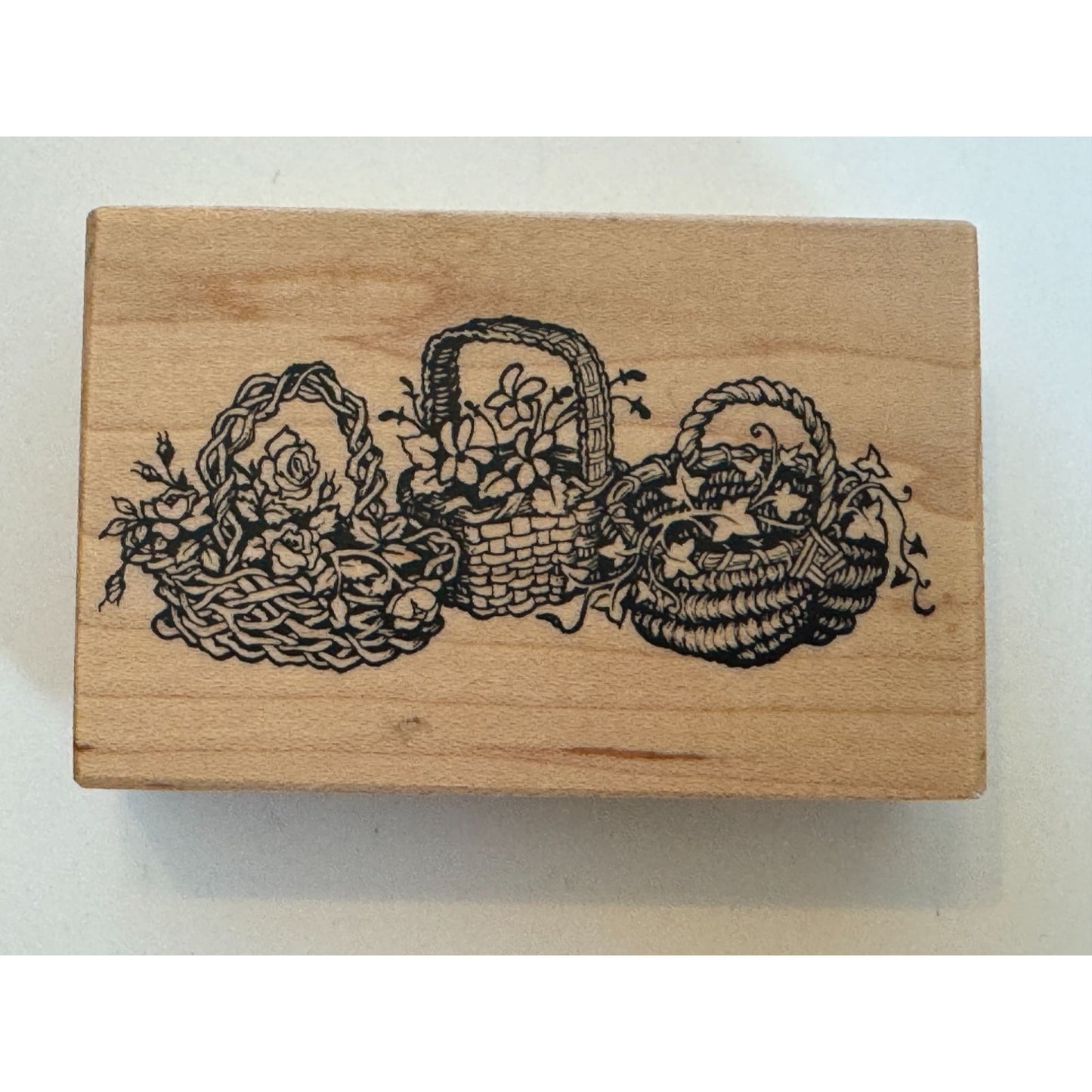 PSX Rubber Stamp Floral Baskets Spring Flowers Ivy Roses Card Making G-1304