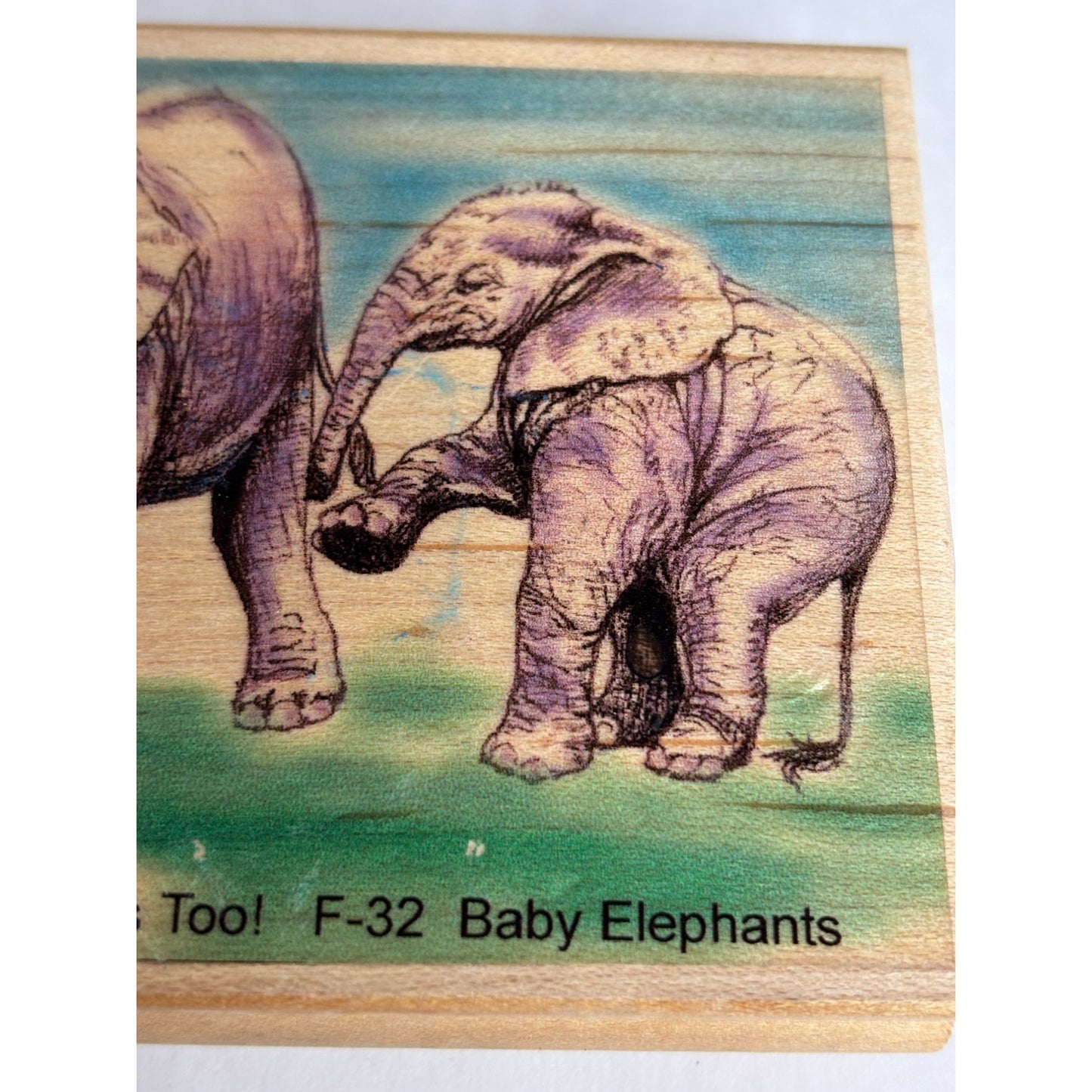 Arizona Stamps Too Rubber Stamp Baby Elephants Nature Safari Animals Zoo Family