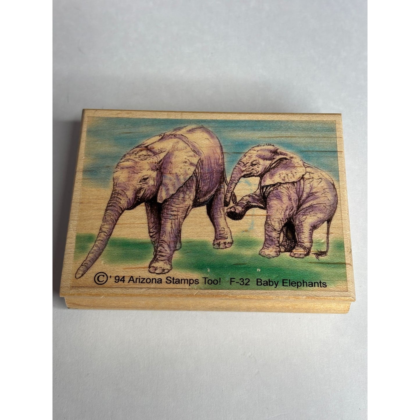 Arizona Stamps Too Rubber Stamp Baby Elephants Nature Safari Animals Zoo Family