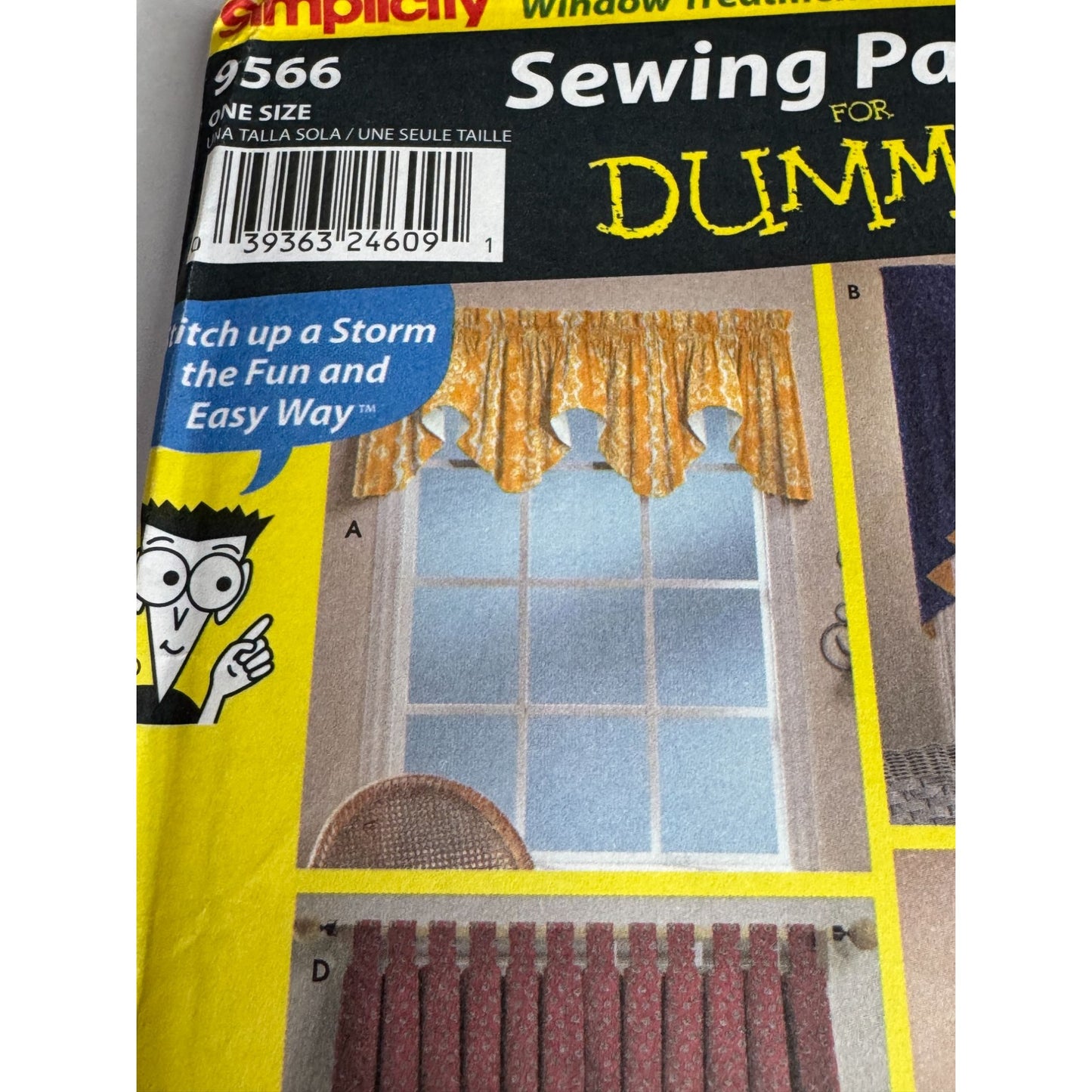 Simplicity Sewing Pattern for Dummies 9566 Window Treatments Curtains Home Decor