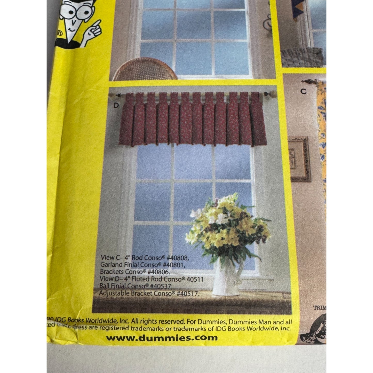 Simplicity Sewing Pattern for Dummies 9566 Window Treatments Curtains Home Decor