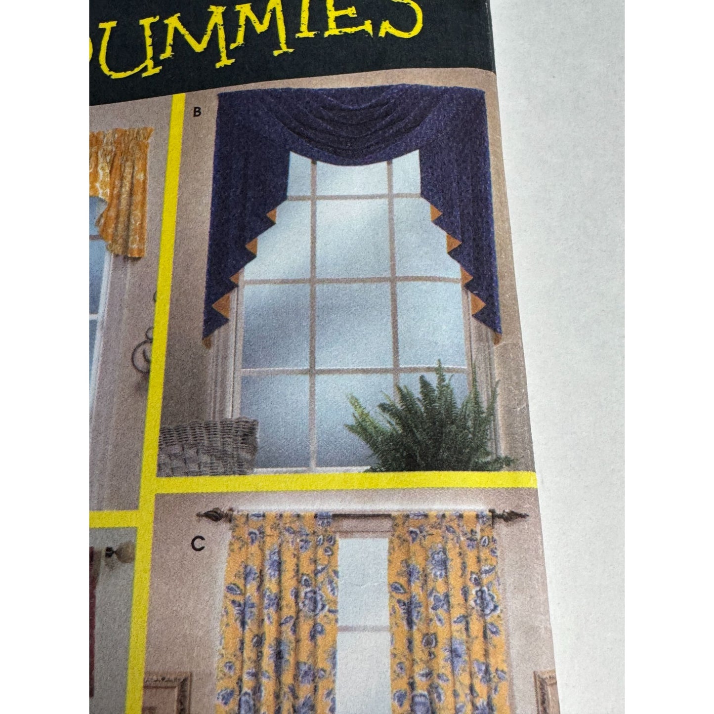 Simplicity Sewing Pattern for Dummies 9566 Window Treatments Curtains Home Decor