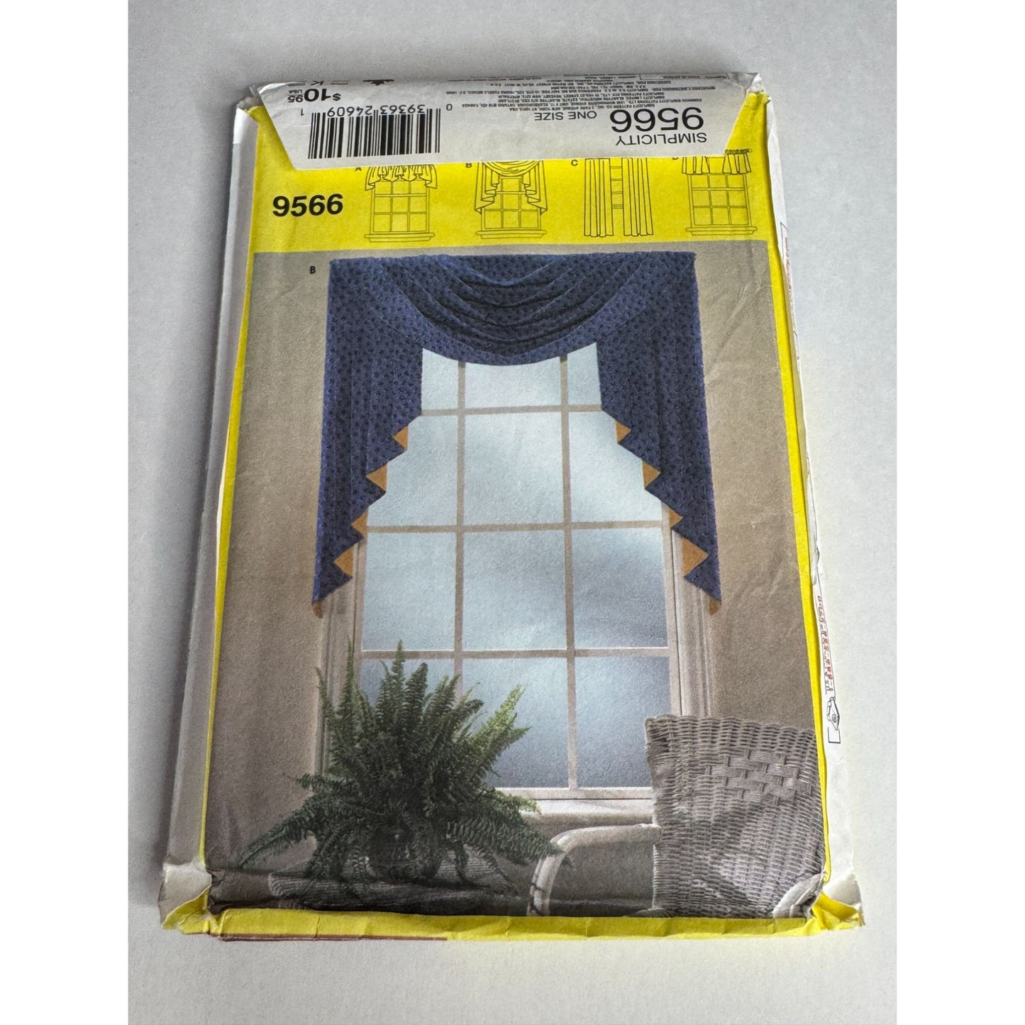 Simplicity Sewing Pattern for Dummies 9566 Window Treatments Curtains Home Decor