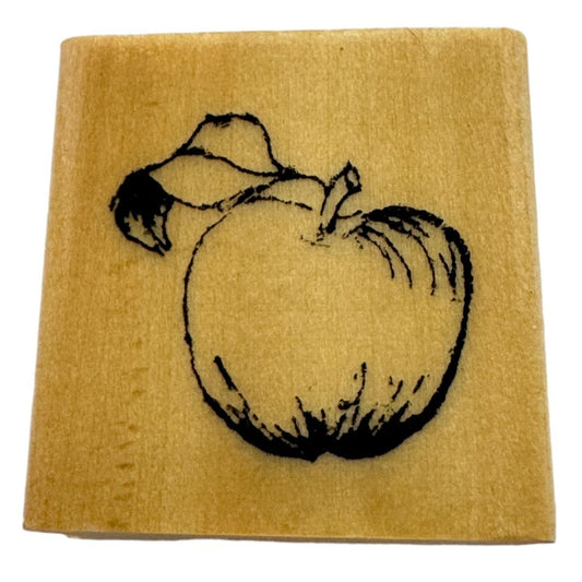 Anitas Rubber Stamp Apple with Leaf Fall Harvest Fruit Food Teacher Card Making