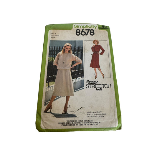 Simplicity Sewing Pattern 8678 Pullover Dress Or Two-Piece Top Skirt 14 16 18 UC