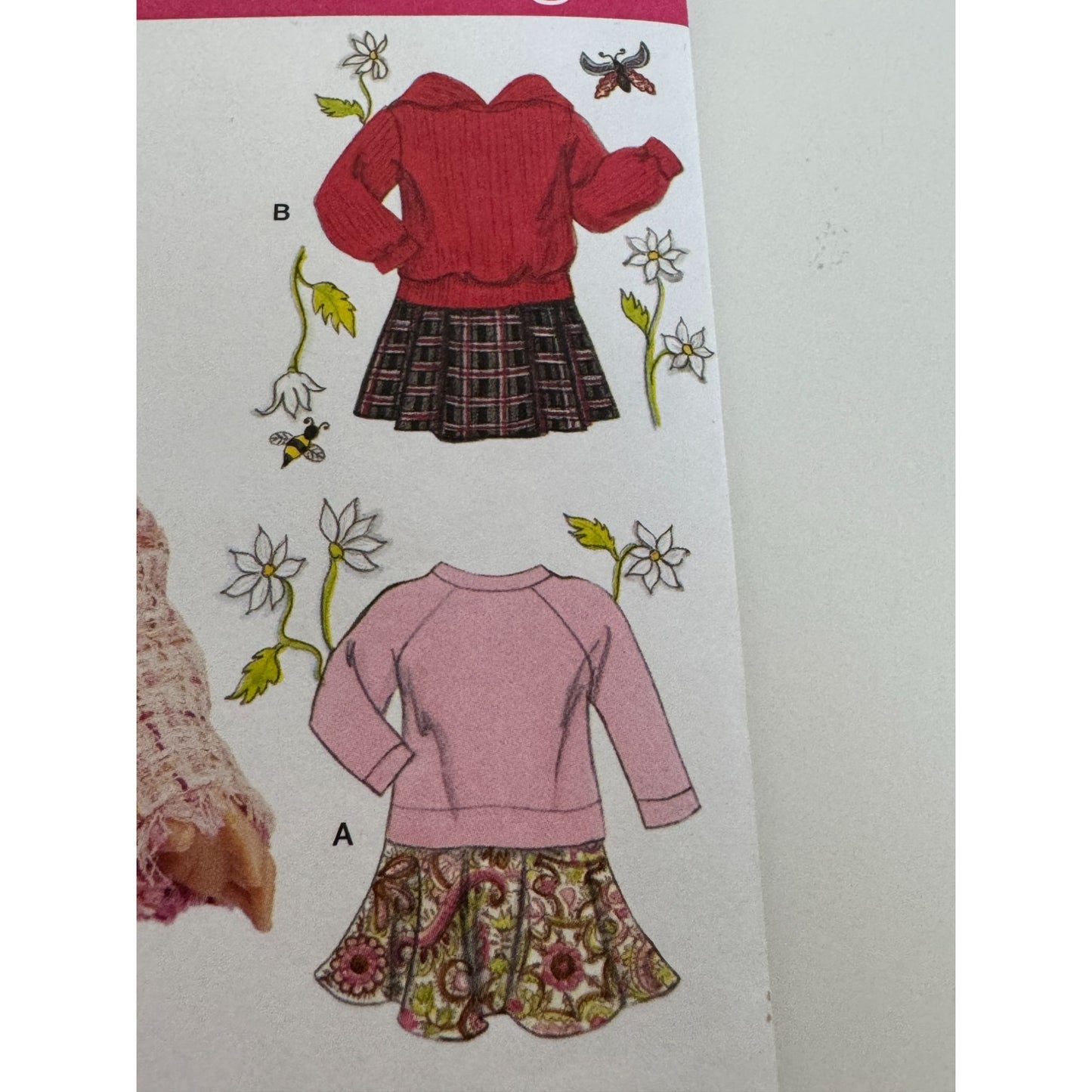 Simplicity Sewing Pattern 4297 Doll Clothing Outfit Top Pants Jacket Skirt 18 in