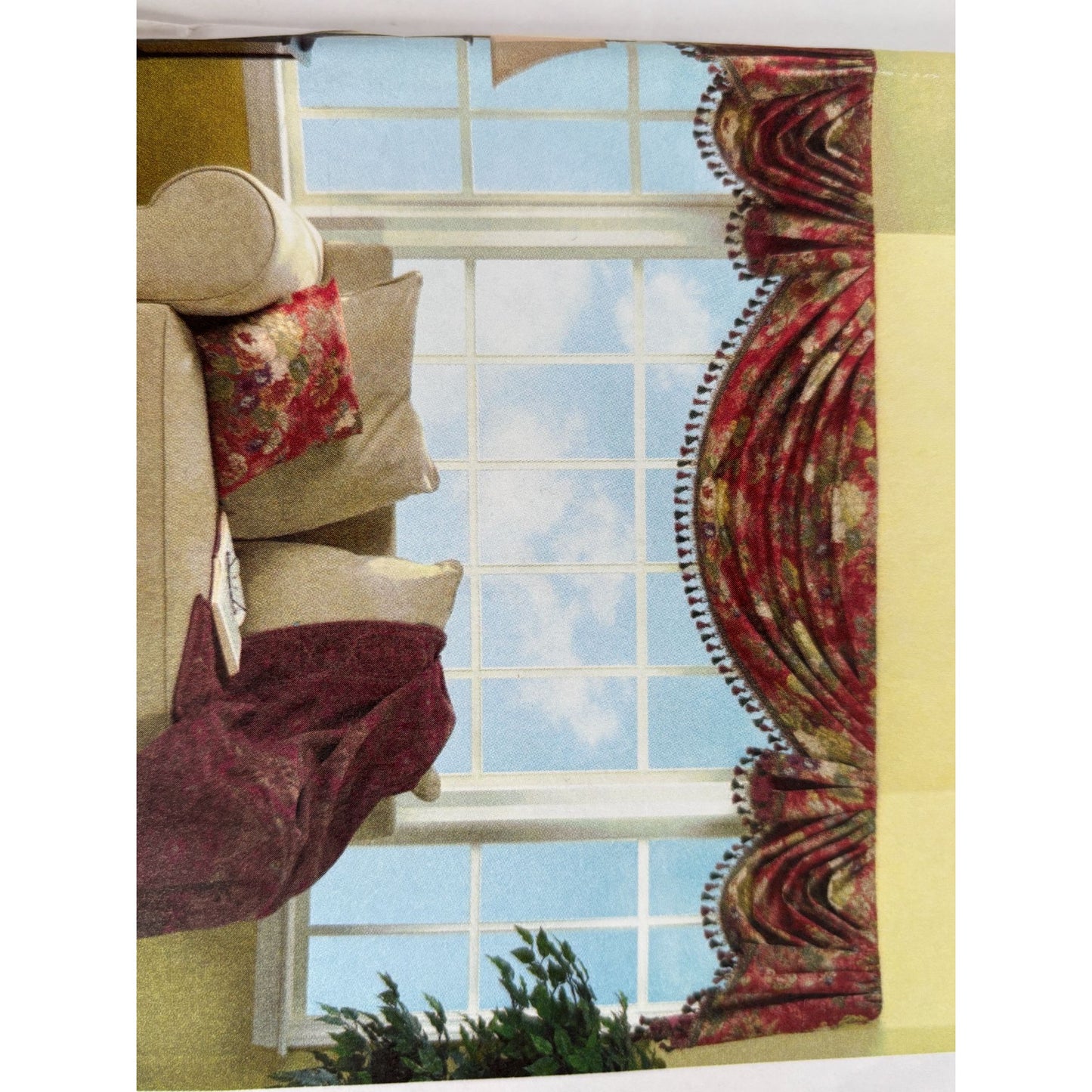 McCalls Sewing Pattern M4886 Home Dec in a Sec Bay Window Swags Curtain Decor UC