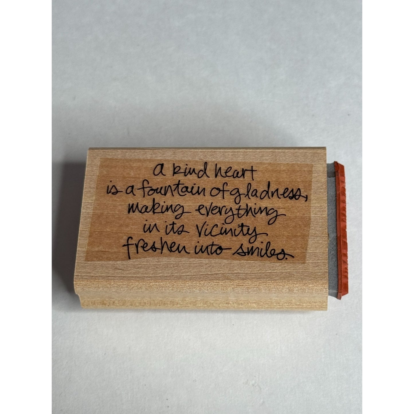 Stampin Up Rubber Stamp Washington Irving Kind Heart Friendship Quote Words