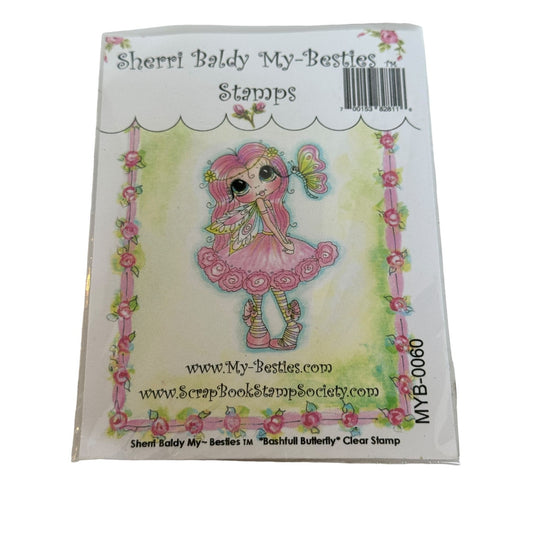 Sherri Baldy My-Besties Bashfull Butterfly Clear Stamp Fairy Card Making Craft