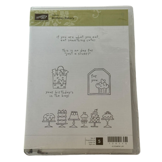 Stampin Up Clear Mount Stamps Birthday Bakery Funny Humor Cupcake Cake Border