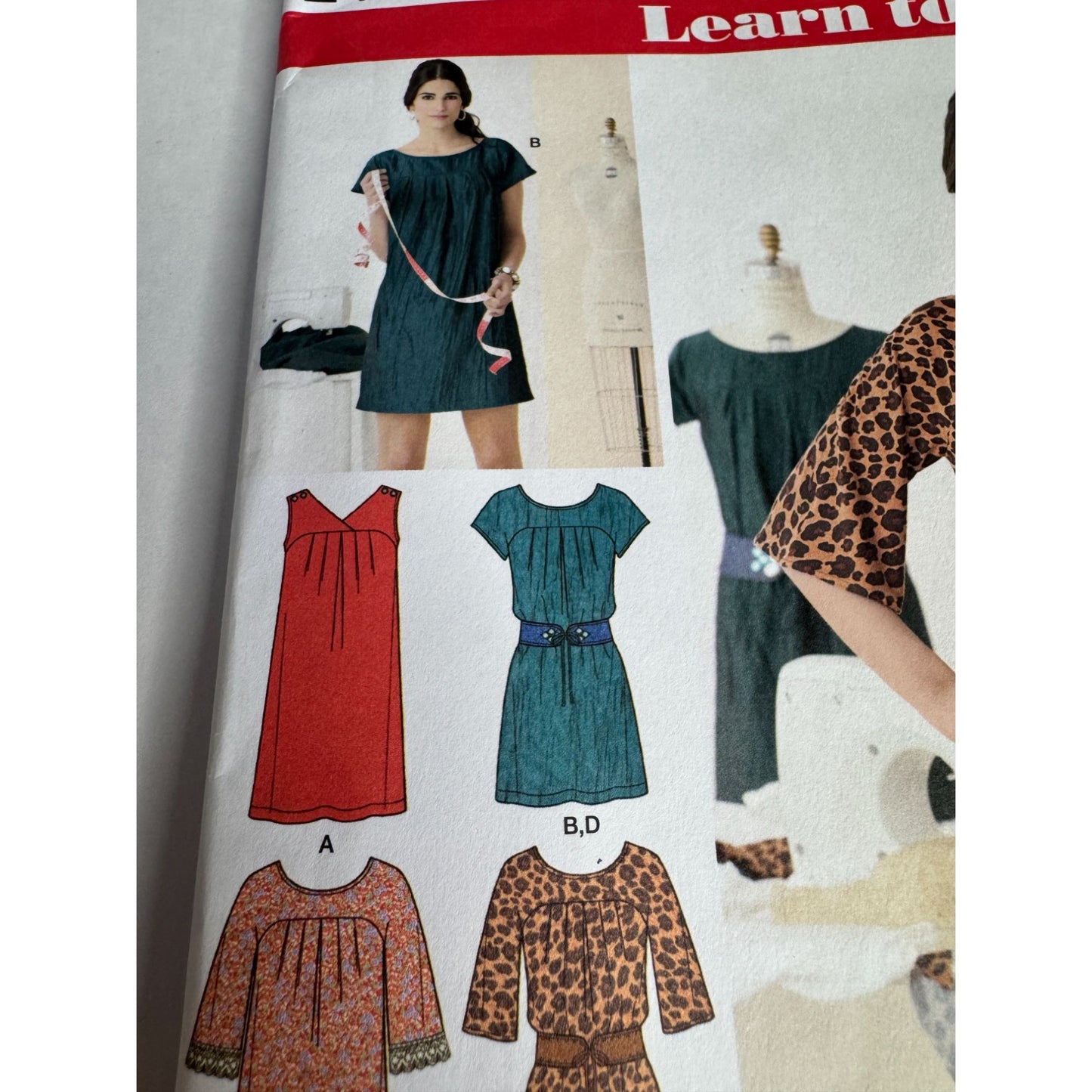 Simplicity Sewing Pattern 2147 Mini Dress Shirt Learn to Sew Summer Size 6-18 UC