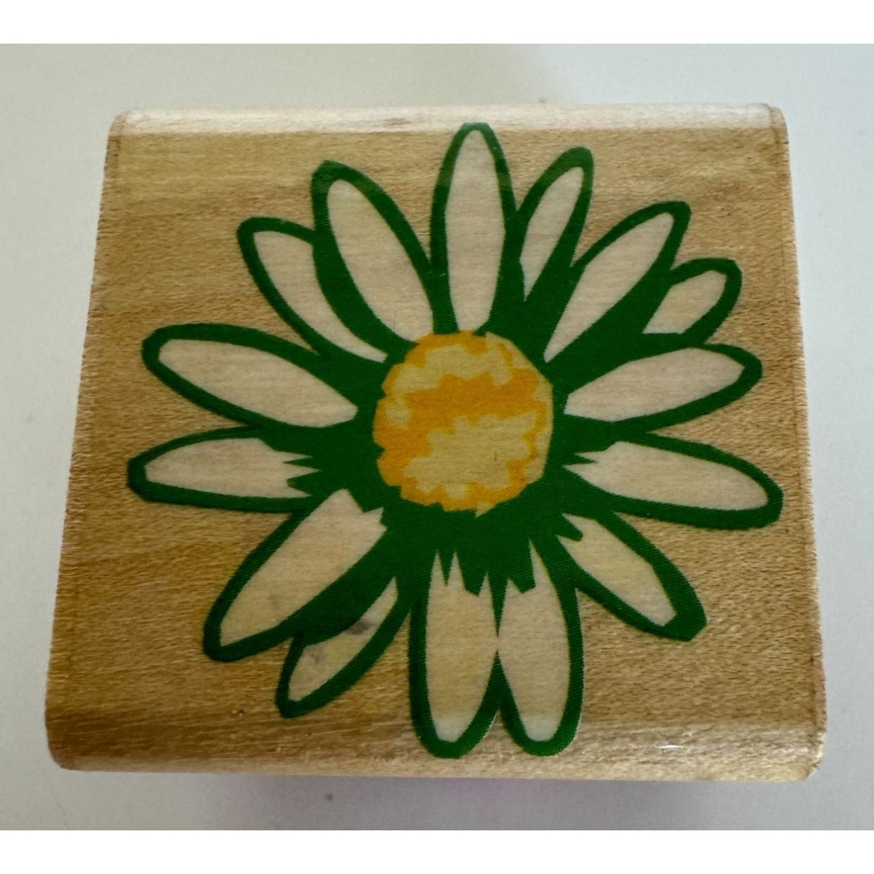 Rubber Stamp Daisy Flower Wood Mounted Friendship Card Making Garden 1.5 inches