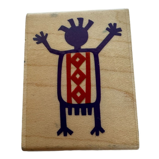 Rubber Stampede Wood Mounted Rubber Stamp Native Petroglyph Card Making A2213D