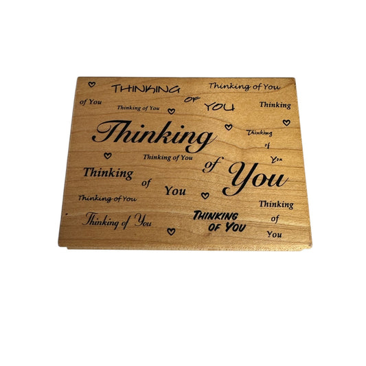 Great Impressions Rubber Stamp Thinking Of You Card Making Words Sentiment K52