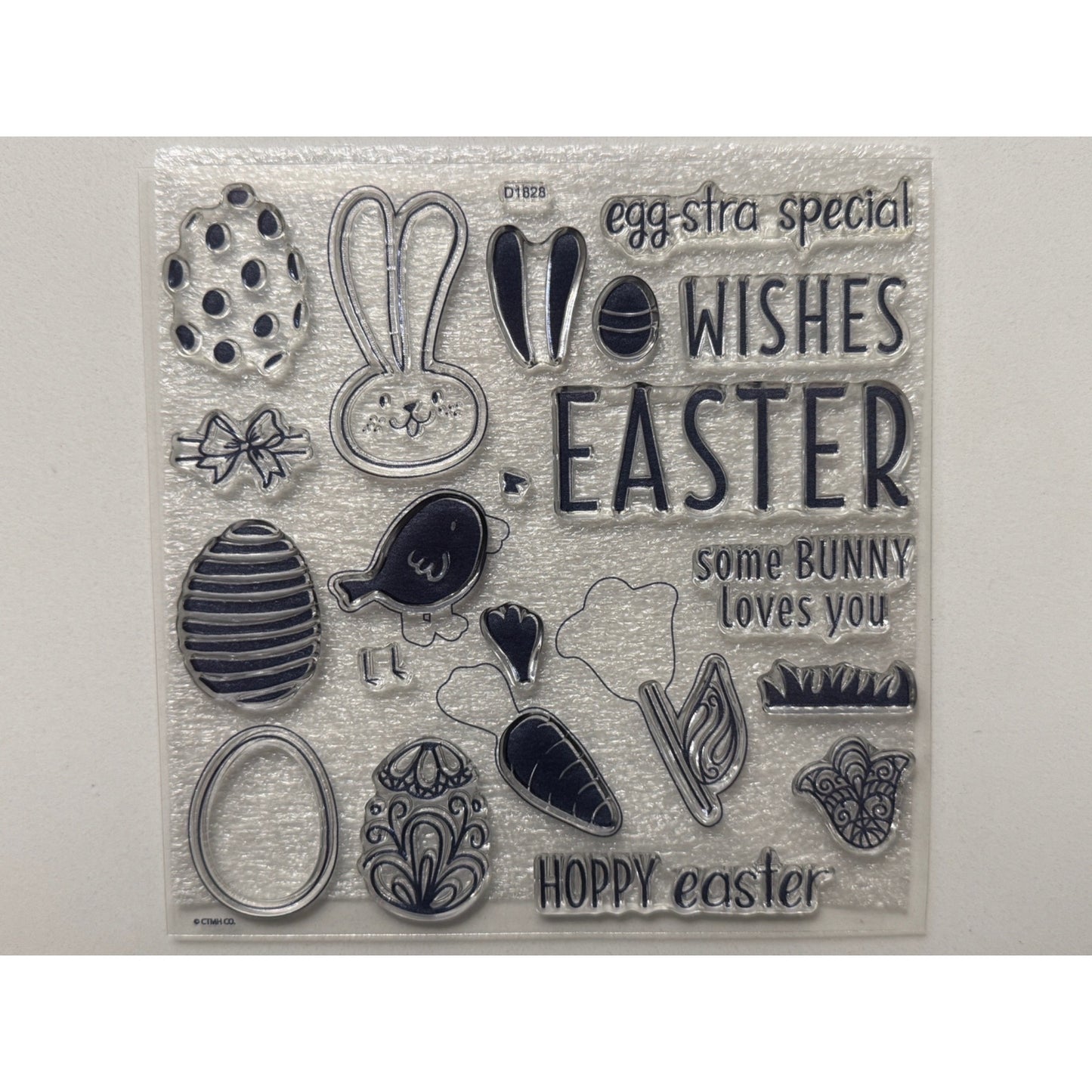 CTMH My Acrylix Stamps Set Eggstra Special Easter Bunny Puns Spring Funny Eggs