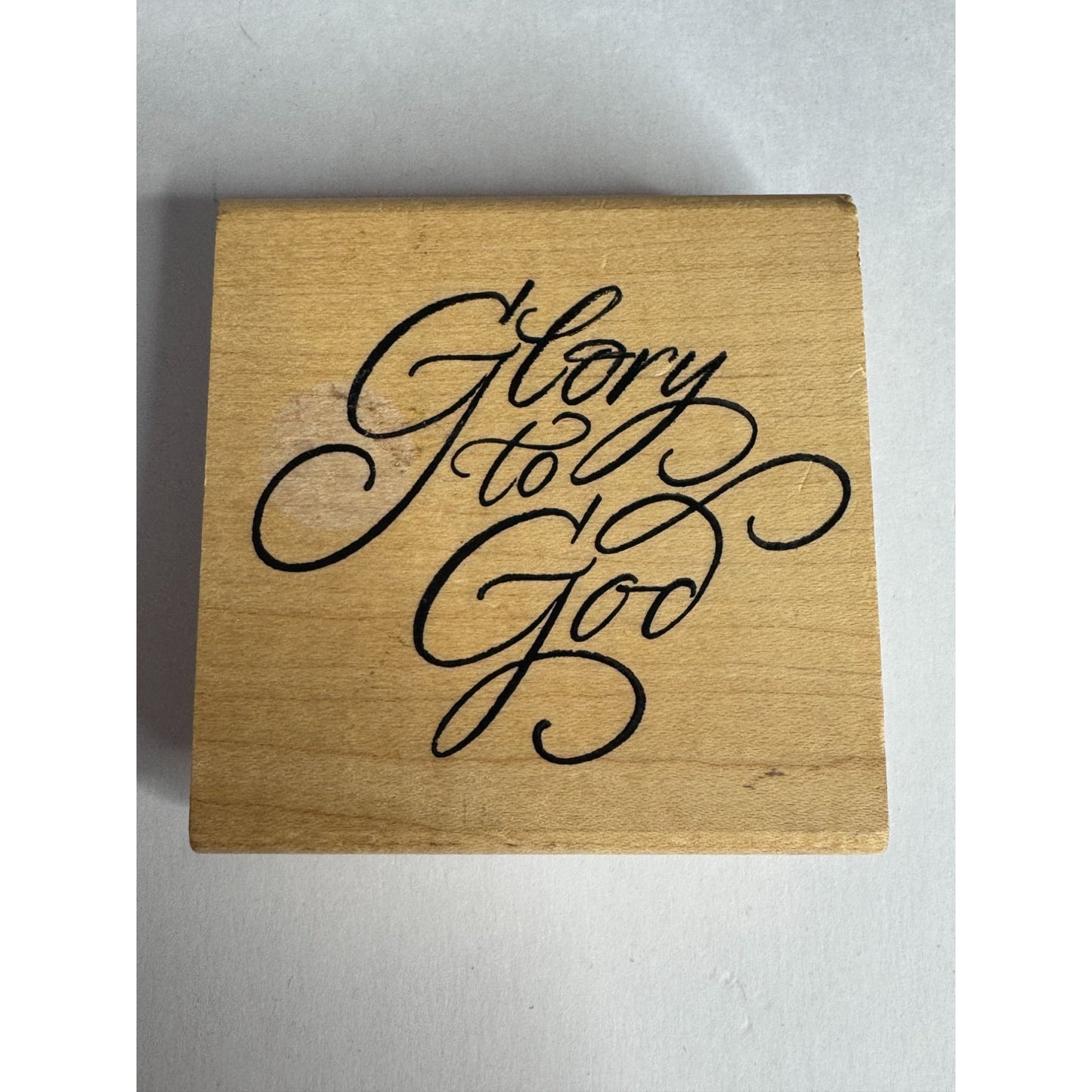 DeNami Rubber Stamp Glory To God Card Making Words Christian Religious Sentiment