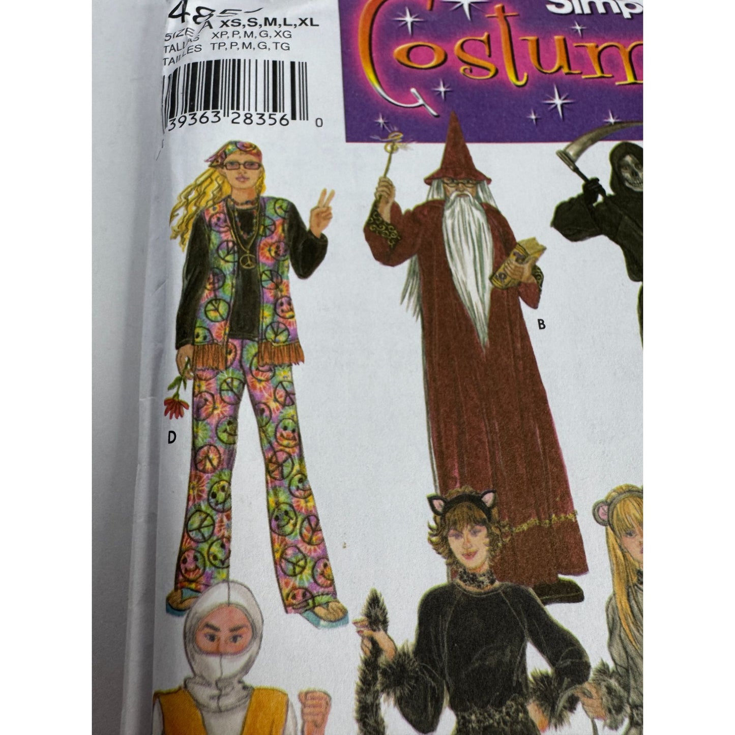 Simplicity Sewing Pattern 4850 Halloween Costume Wizard Ninja Cat Mouse UC XS-XL