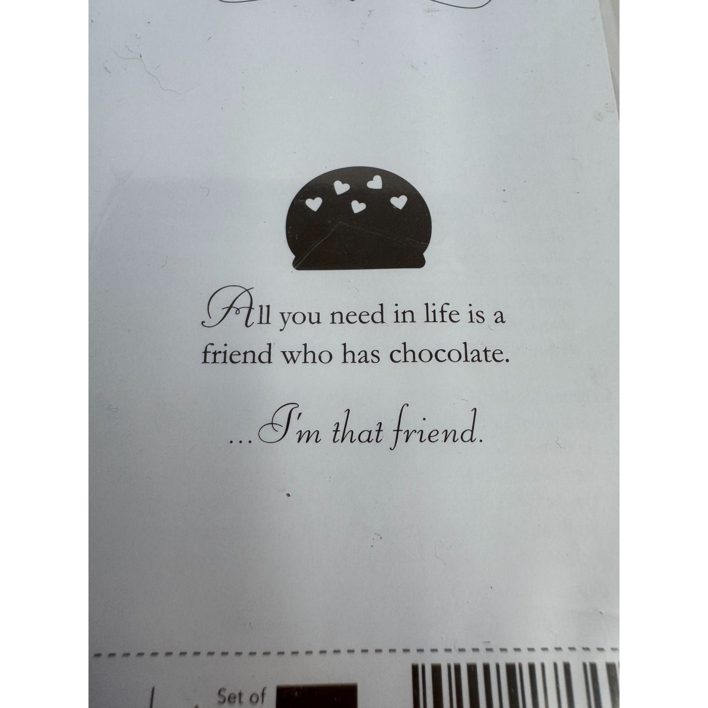 Stampin Up Rubber Stamp Set Eat Chocolate Funny Humor Friend Card Making Words