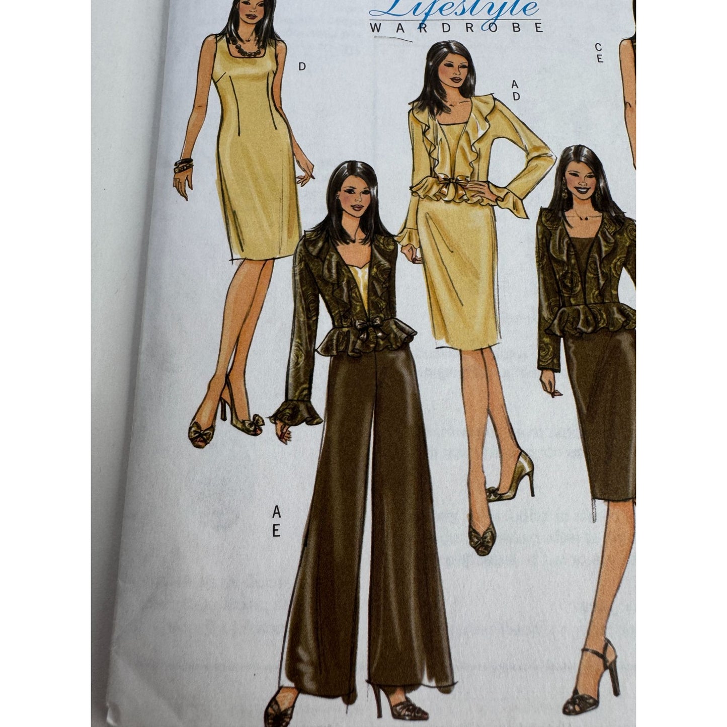 Butterick Sewing Pattern B4870 Lifestyle Wardrobe Easy Jacket Dress Pants 8-14