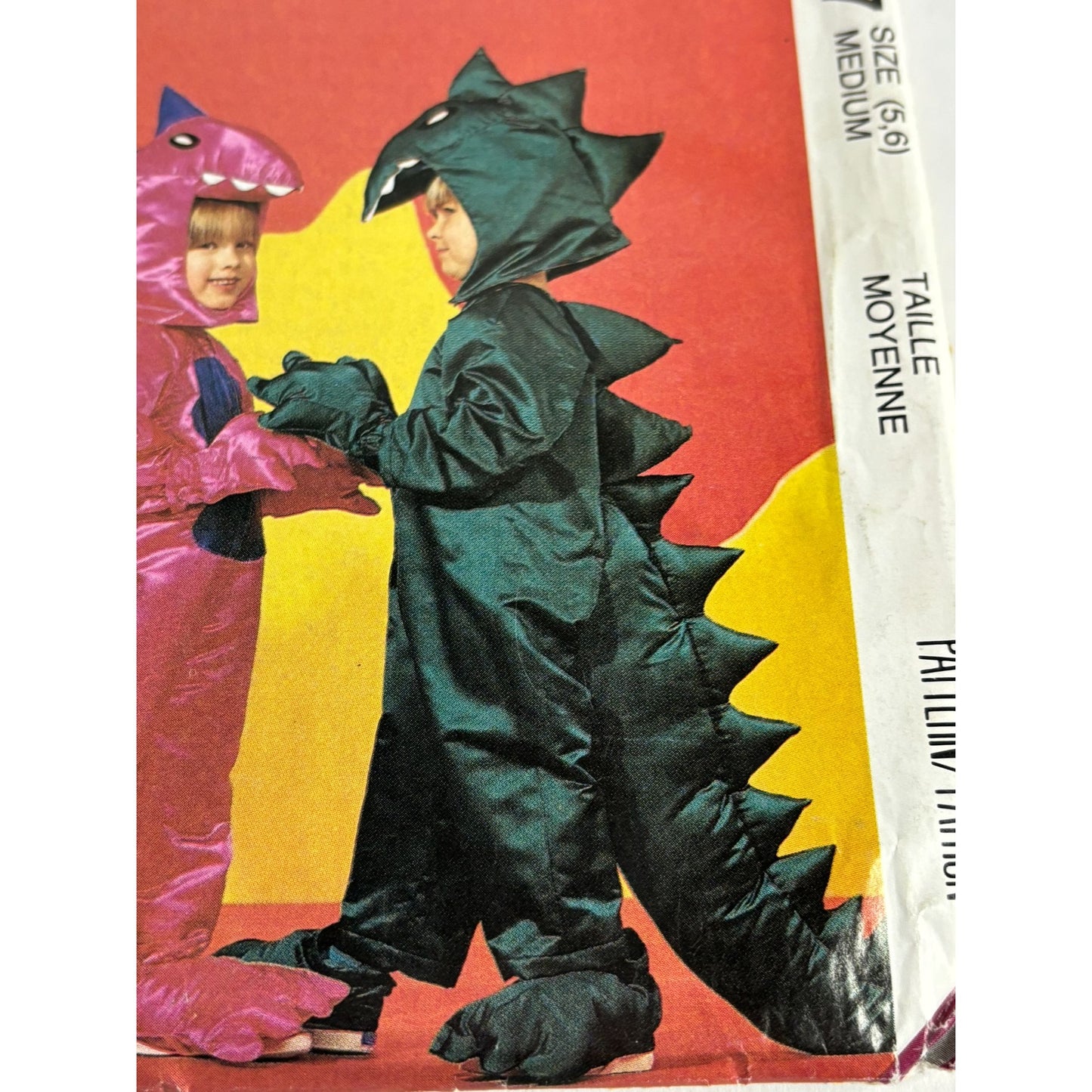 McCalls Sewing Pattern P407 Dinosaur Halloween Costume Kids 5 6 Uncut Dress Up