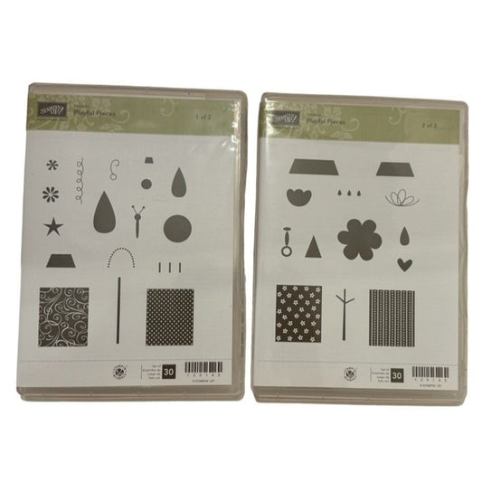 Stampin Up Playful Pieces Rubber Stamp Set Butterfly Summer Gift Present Star