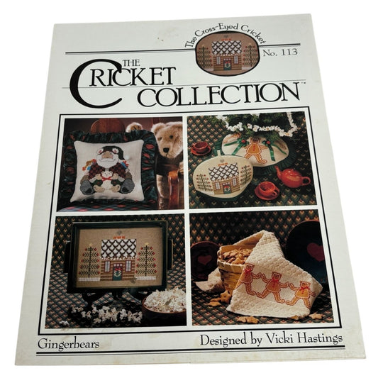 The Cricket Collection Cross Stitch Pattern Gingerbears Christmas Bears Cabin