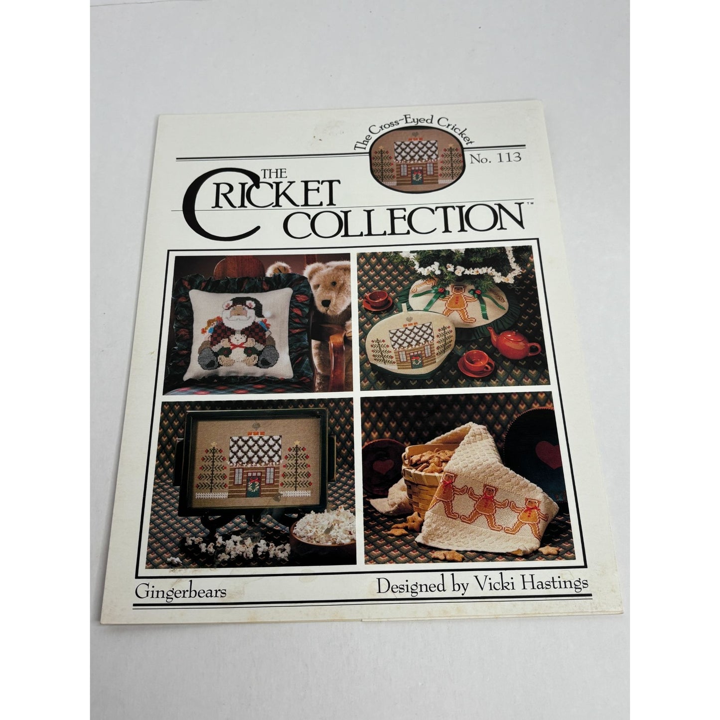 The Cricket Collection Cross Stitch Pattern Gingerbears Christmas Bears Cabin