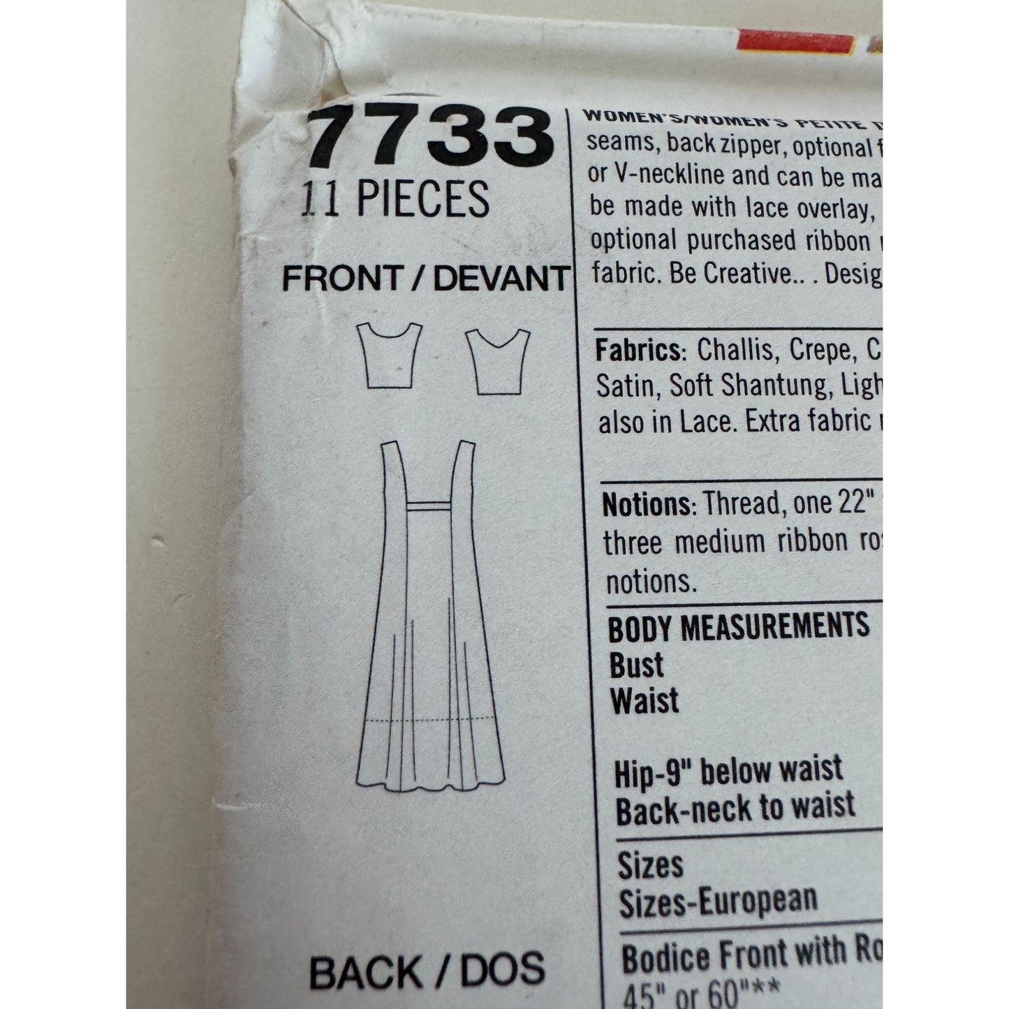 Simplicity Sewing Pattern 7733 Women's Dress 20W 22W 24W Design Your Own Uncut