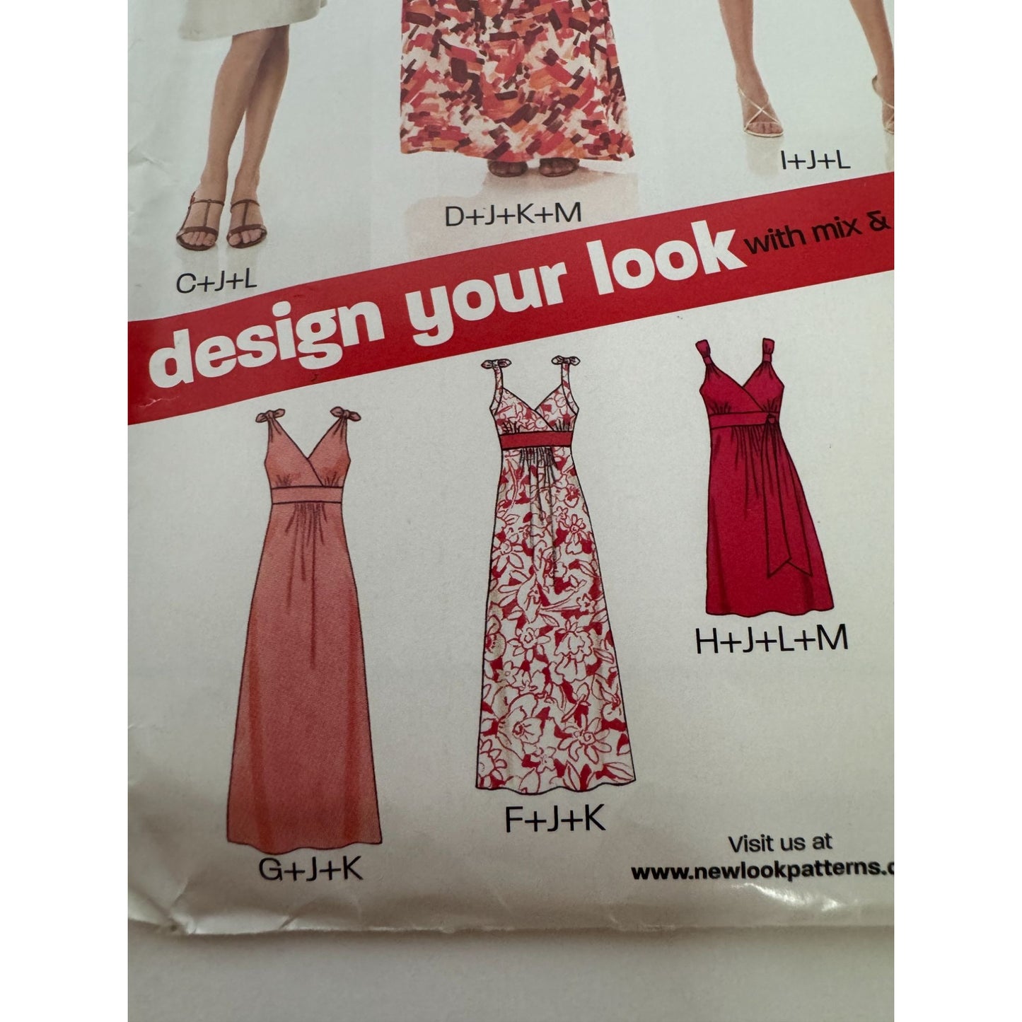 New Look Sewing Pattern 6774 Dresses Sleeveless Halter V-Neck Size 10-22 Uncut