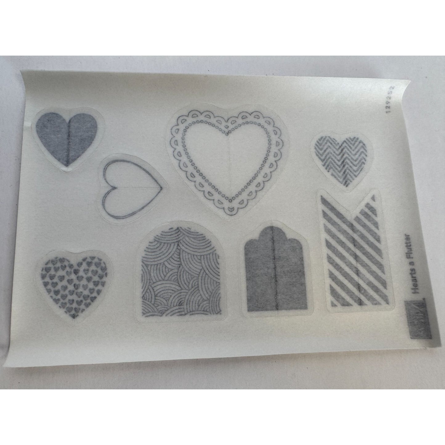 Stampin Up Rubber Stamp Set Hearts A Flutter Valentines Day Gift Tag Card Making