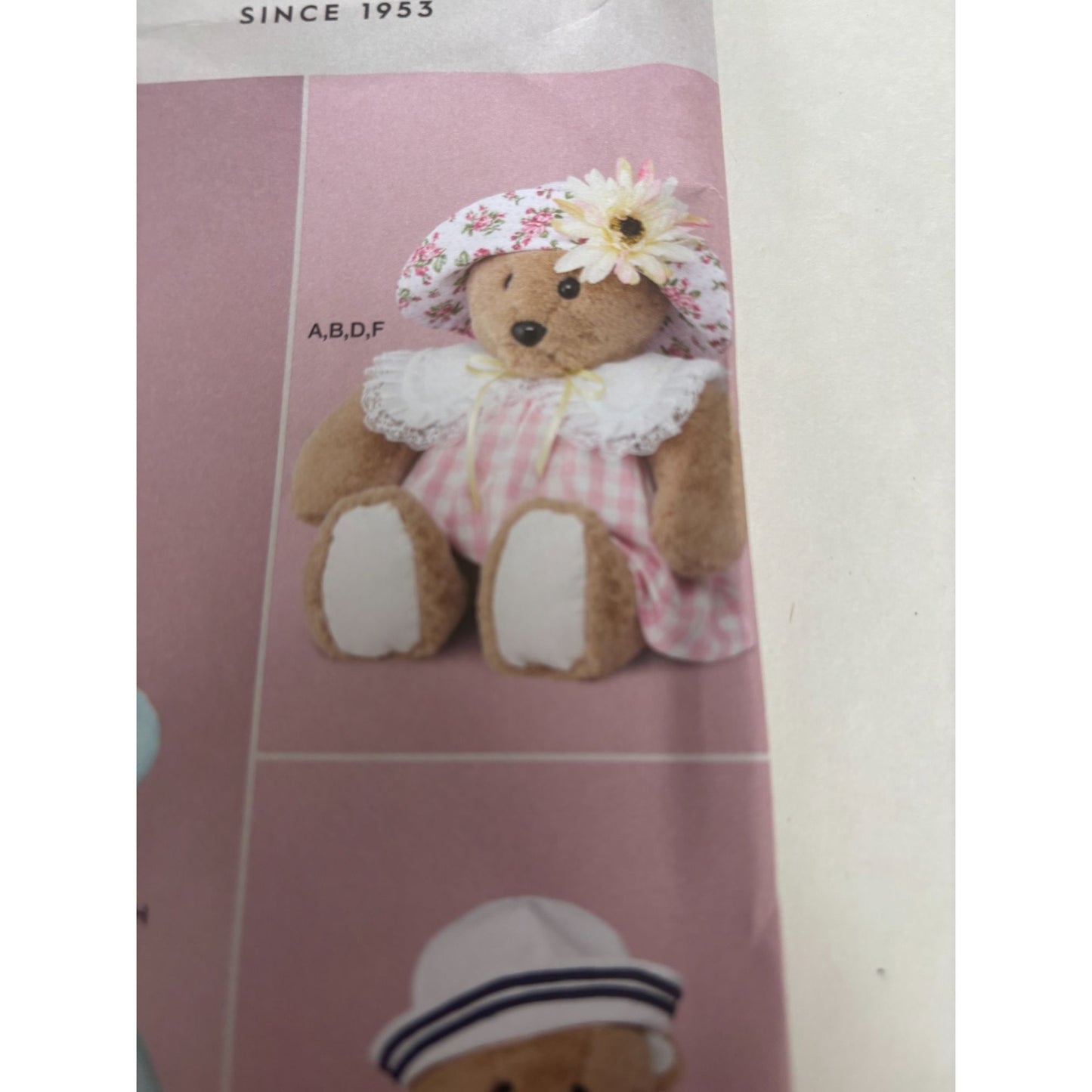 Simplicity Sewing Pattern S9771 Laura Ashley Plush Teddy Bear Clothes Easy Uncut