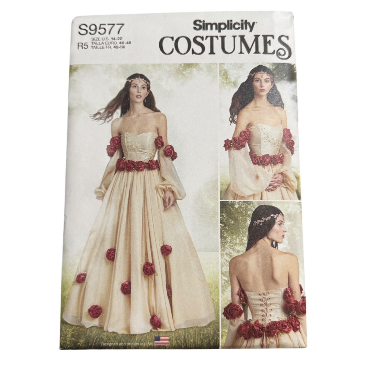 Simplicity Sewing Pattern S9577 Renaissance Costume Dress Historical 14-22 Uncut