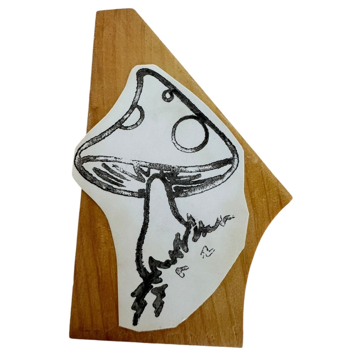 Mushroom Rubber Stamp Woodland Whimsical Forest Outdoor Nature Card Making 3"