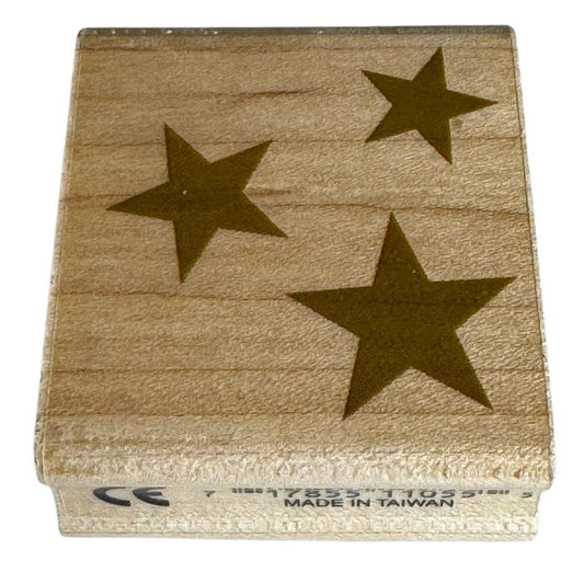 Rubber Stampede Rubber Stamp Star Trio Night Sky Patriotic Fourth of July Craft