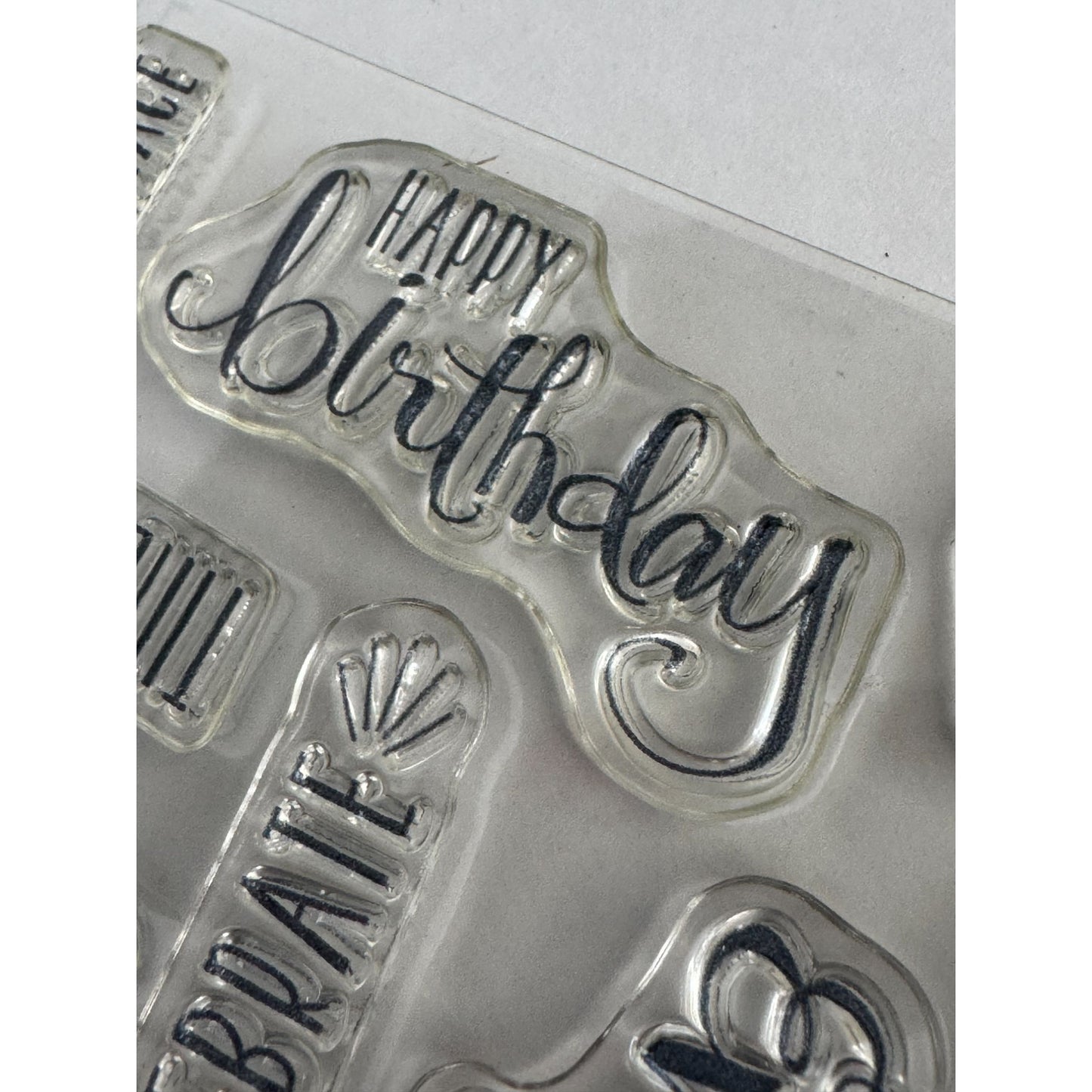 Stampin Up Clear Acrylic Stamps All about Everything Sentiments Flowers Leaves