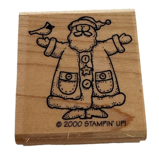 Vintage 2000 Stampin' Up! Santa Claus Rubber Stamp