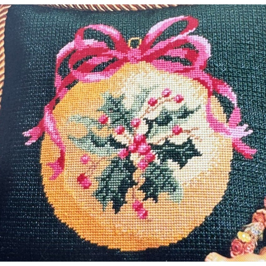 Holly Berry Ornament Cross Stitch Pattern Leaflet 30 Christmas Winter Holidays