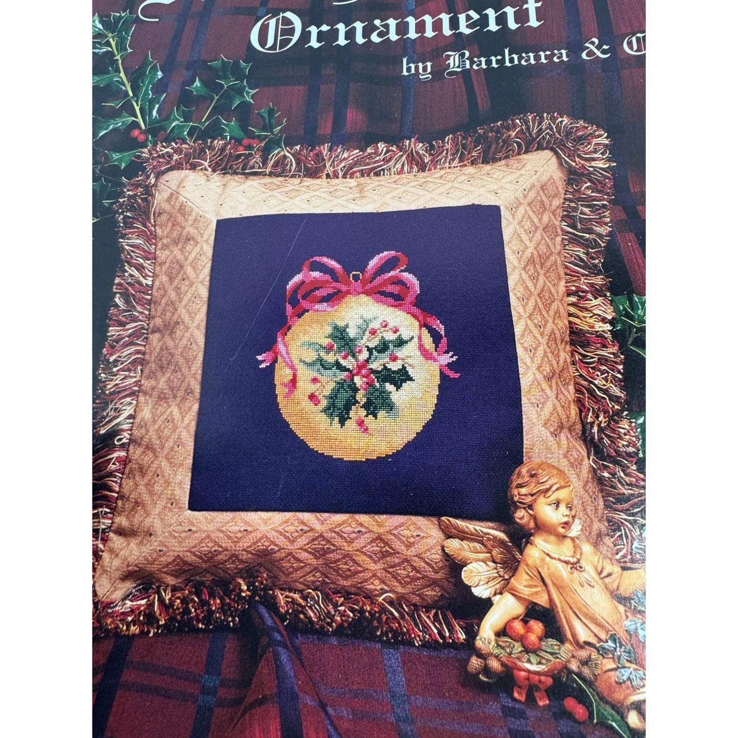 Holly Berry Ornament Cross Stitch Pattern Leaflet 30 Christmas Winter Holidays