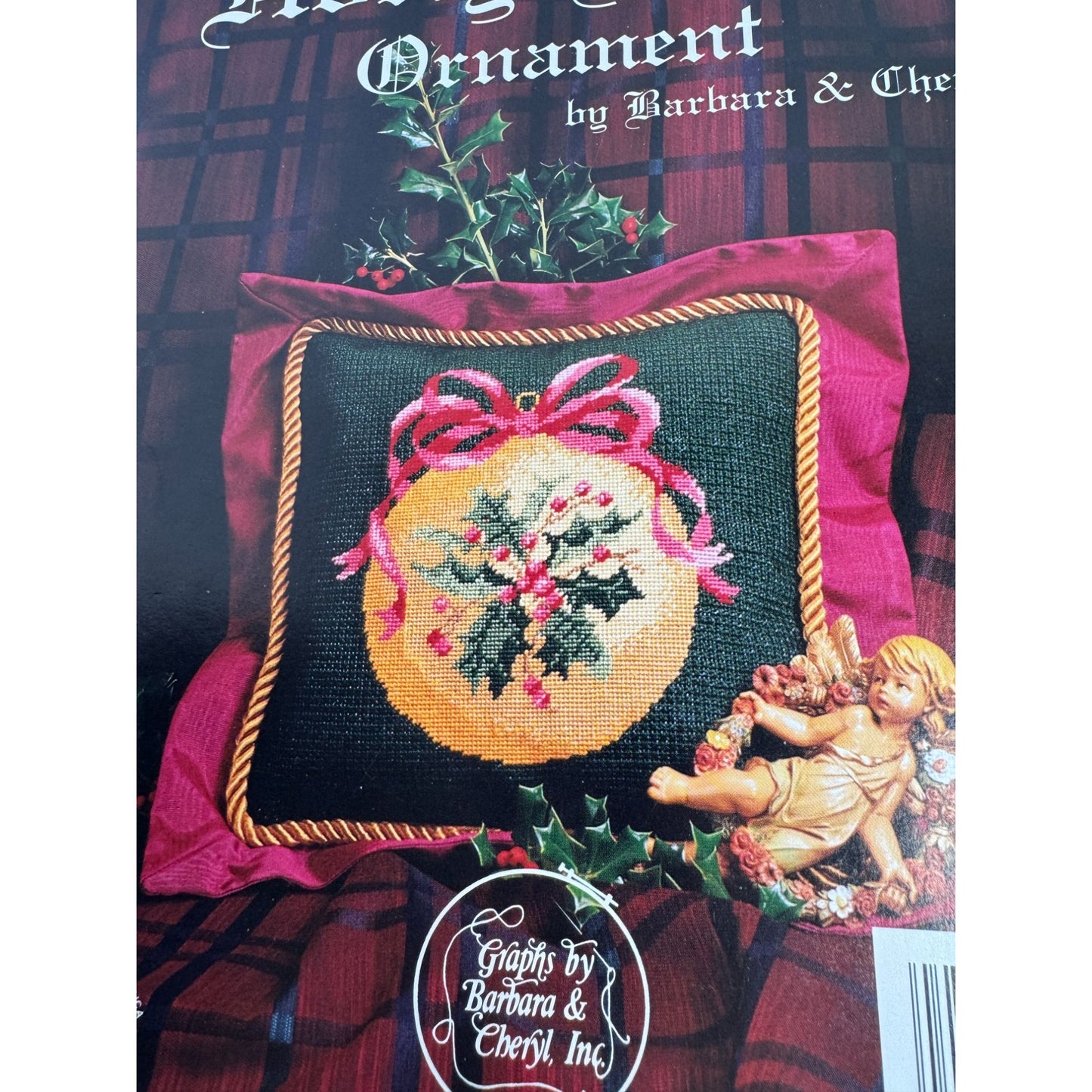 Holly Berry Ornament Cross Stitch Pattern Leaflet 30 Christmas Winter Holidays