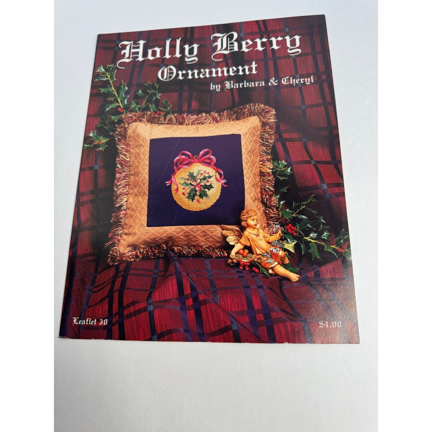 Holly Berry Ornament Cross Stitch Pattern Leaflet 30 Christmas Winter Holidays