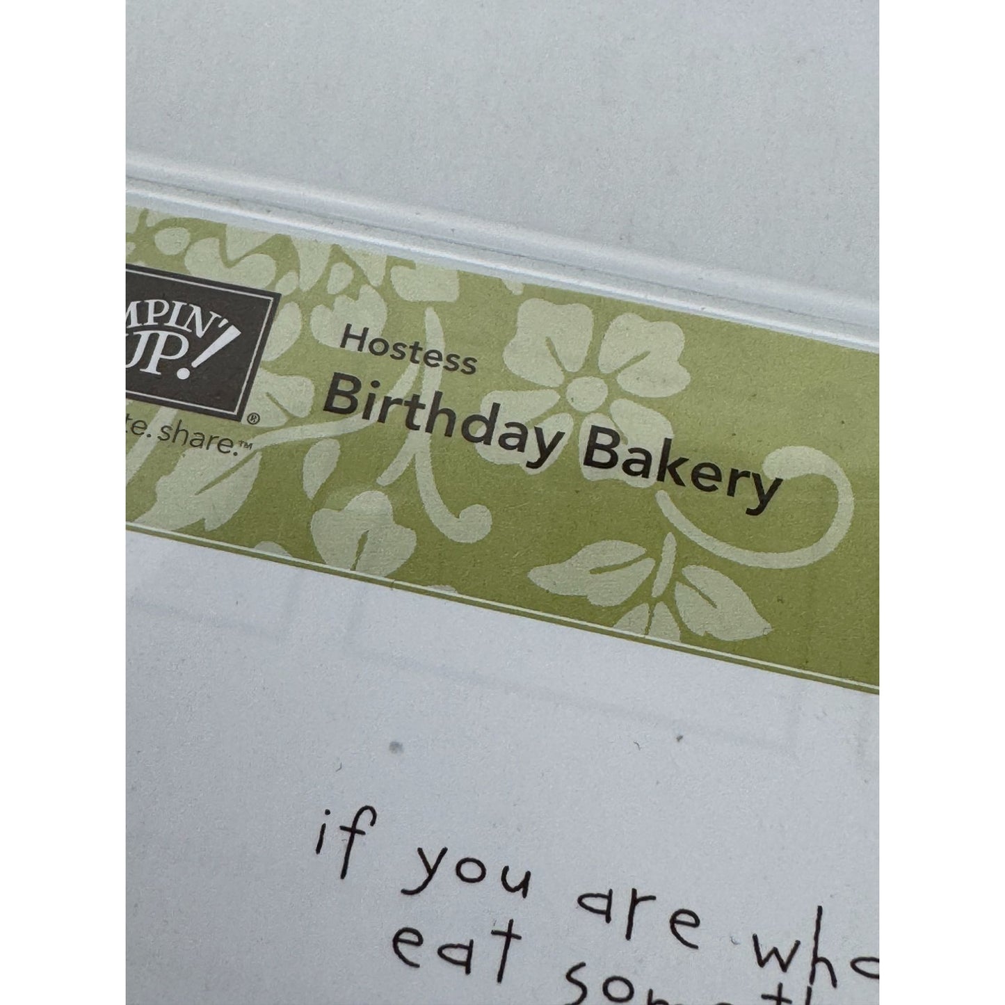 Stampin Up Clear Mount Stamps Birthday Bakery Card Making Gift Tag Cake Border