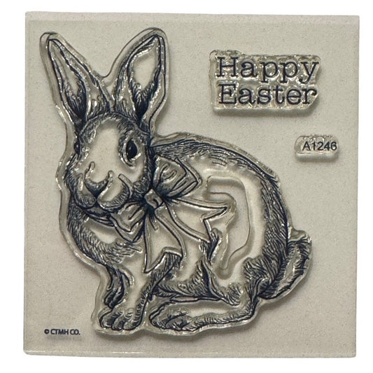 CTMH My Acrylix Acrylic Stamps Set Happy Easter Bunny Card Making Words Spring