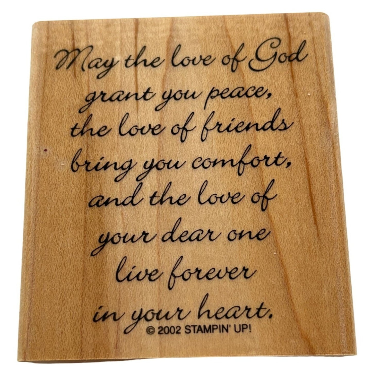 Stampin Up Rubber Stamp Sympathy Card Sentiment Comforting Words Love of God